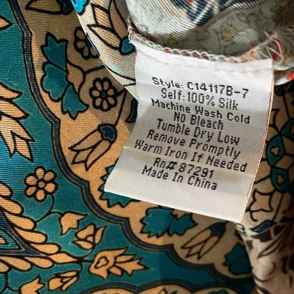 Johnny Was Silk V-Neck Tunic Dress Size MED-EUC-Like New🪷 - Picture 11 of 13